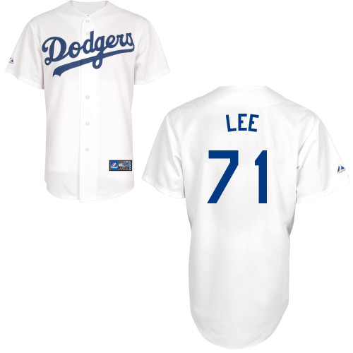 Zach Lee #71 MLB Jersey-L A Dodgers Men's Authentic Home White Baseball Jersey